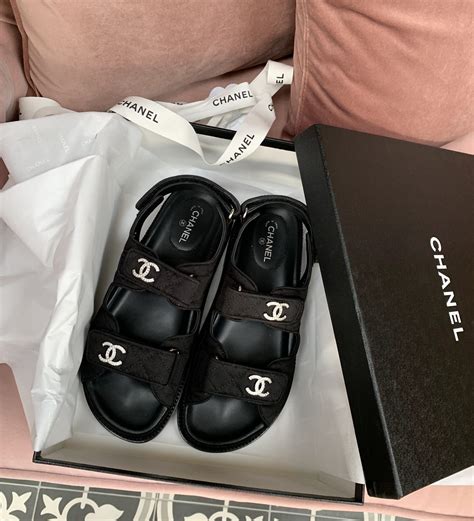 chanel black and white geometric sandals